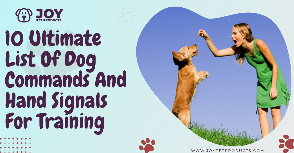 list of dog commands and hand signals